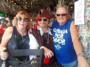 Dustin with Dave and Grace Walton at Willie T`s Key West, Florida