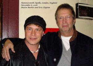 Dustin & Eric Clapton backstage Hammersmith Apollo Theatre in London, England